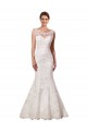 Best Bateau Illusion Sweetheart Lace Wedding Dress UK