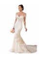 Best Long Sleeves Maermaid Sweetheart Lace Wedding Dress UK