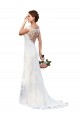 Best Illusion Bateau Neckline Fit and Flare Lace Wedding Dress UK