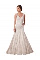 Best Open Back Mermaid Tulle Wedding Dress with Lace Bodice UK