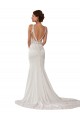 Best Modern Deep V-Neck Sheath Lace Wedding Dress with Open V-Back UK