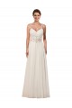 Best Sweetheart A-Line Chiffon Wedding Dress with Beaded Shoulder Straps UK