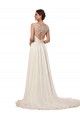 Best Sweetheart A-Line Chiffon Wedding Dress with Beaded Shoulder Straps UK