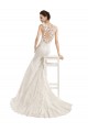 Best Illusion Neck Mermaid All Over Lace Wedding Dress UK