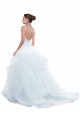 Best Spaghetti Straps Ball Gown Beach Wedding Dress with Lace Bodice UK