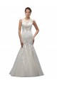Best Illusion High Neck Mermaid Lace Wedding Dress UK