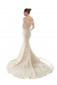 Best Long Sleeves Off the Shoulder Trumpet Lace Wedding Dress UK