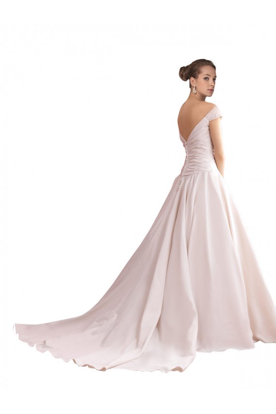Best Off the Shoulder Sweetheart Ball Gown Satin Wedding Dress UK