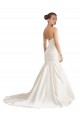 Best Strapless Mermaid Ruched Satin Beach Wedding Dress with Low Back UK