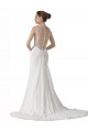 Best Sweetheart Sheath Chiffon Beach Wedding Dress with Beaded Belts UK