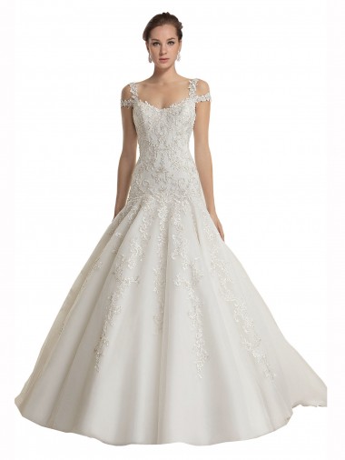 Best Off the Shoulder Mermaid Lace Tulle Wedding Dress UK