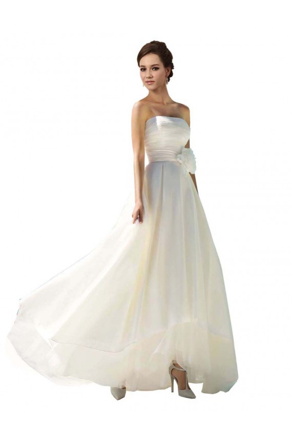 Best Strapless A-Line Taffeta Wedding Dress UK