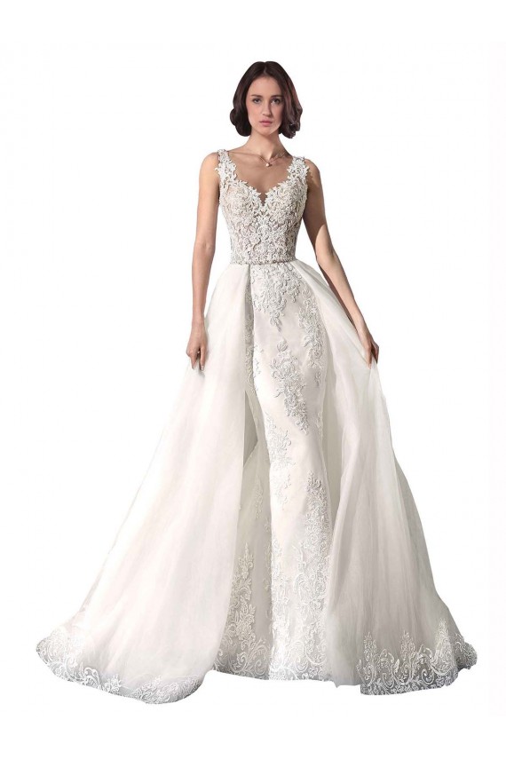 Best Sweetheart Fit and Flare Tulle Lace Wedding Dress UK