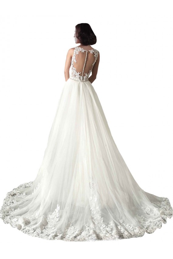 Best Sweetheart Fit and Flare Tulle Lace Wedding Dress UK