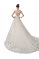Best Sweetheart Cap Sleeves Tulle Lace Wedding Dress UK