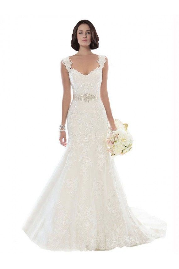 Best Off the Shoulder Mermaid Lace Beach Wedding Dress with Beaded Belt UK