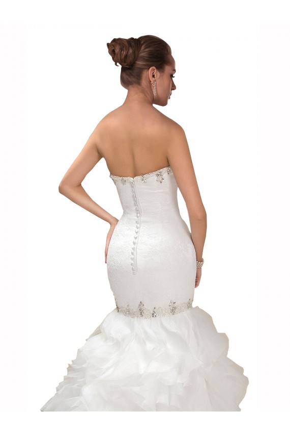 Best Sweetheart Mermaid Cascading Organza Wedding Dress UK