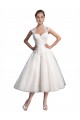 Best A-Line Short Tea Length Sweetheart Tulle Lace Beach Wedding Dress UK
