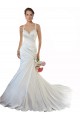 Best Sweetheart Mermaid Satin Beach Wedding Dress with Illusion Lace Back UK