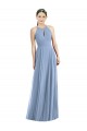 Best Keyhole Halter Chiffon Maxi Bridesmaid Dress UK