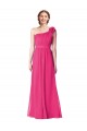 Best Full Length One Shoulder Chiffon Bridesmaid Dress UK