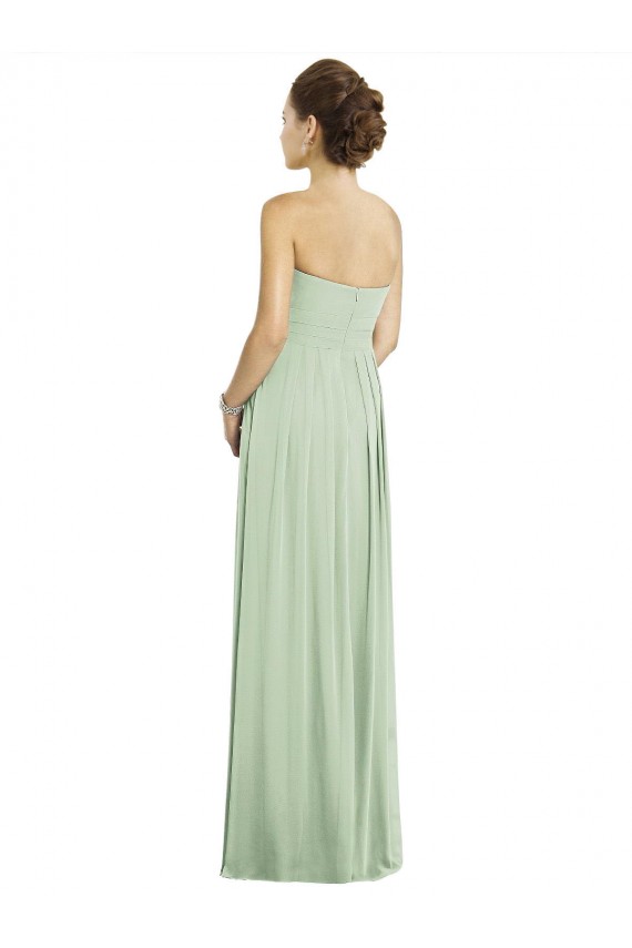 Best Full Length Strapless Chiffon Bridesmaid Dress with Sweetheart Neckline UK