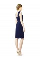 Best Cocktail Length Short Cap Sleeves Chiffon Bridesmaid Dress UK