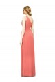 Best Draped Full Length One Shoulder Chiffon Bridesmaid Dress UK