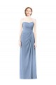 Best Strapless Long Chiffon Bridesmaid Dress with Sweetheart Neckline UK