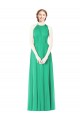 Best Halter Neckline Long Chiffon Bridesmaid Dress with Side Bow UK