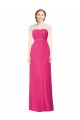 Best Full Length Strapless Long Chiffon Dress with Waistband UK
