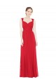 Best Full-Length Long Chiffon Bridesmaid Dress with Side Front Slit UK
