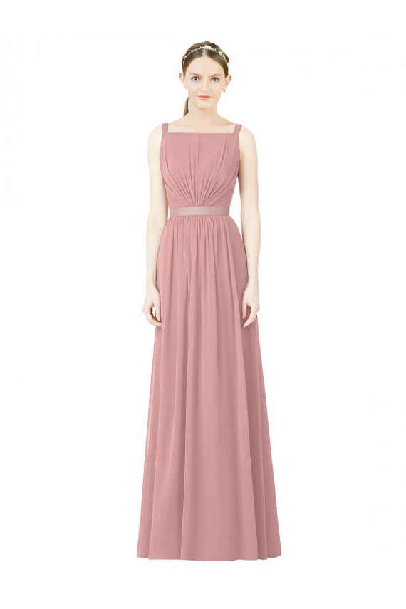 Best High Neck Chiffon Bridesmaid Dress with Low Back UK