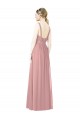 Best High Neck Chiffon Bridesmaid Dress with Low Back UK
