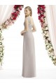 Best Full Length Lux Chiffon Dress with Draped Bodice And Shirred Straps UK