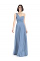 Best One Shoulder Long Chiffon Bridesmaid Dress with Sweetheart Bodice UK