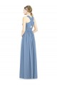 Best Sleeveless Cross Strap Back Chiffon Bridesmaid Dress UK