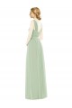 Best Sleeveless Chiffon Long Bridesmaid Dress with Shoulder Straps UK