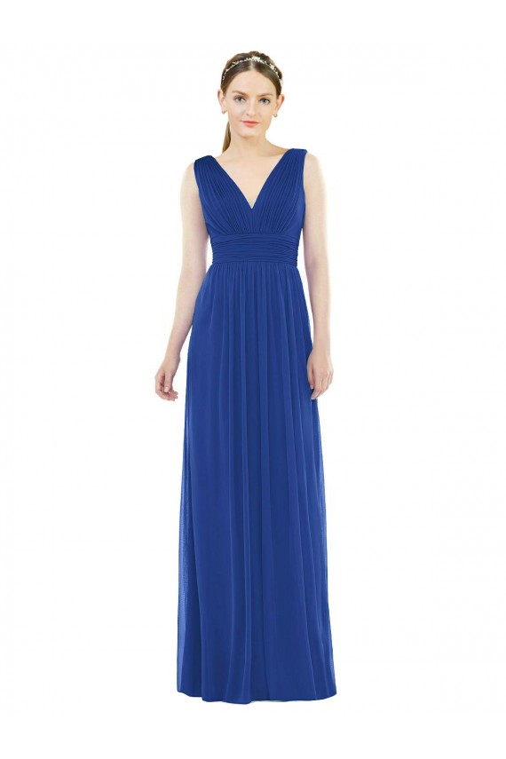 Best Low Square Back Sleeveless Shirred Skirt Bridesmaid Dress UK
