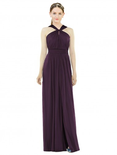 Best Maxi Chiffon Halter Neck Bridesmaid Dress UK