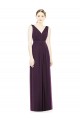 Best V-Neckline Sleevelss Full Length Chiffon Bridesmaid Dress UK