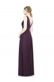 Best V-Neckline Sleevelss Full Length Chiffon Bridesmaid Dress UK