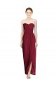 Best Strapless Sweetheart Long Chiffon Bridesmaid Dress UK