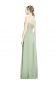 Best Crisscross Draped Full Length Strapless Chiffon Bridesmaid Dress UK