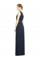 Best Full-Length V-Neck Lux Chiffon Bridesmaid Dress with V-Back UK