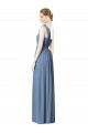 Best Flower Shoulder Draped One Shoulder Chiffon Bridesmaid Dress UK