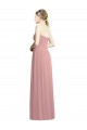 Best Crossover Draped Sweetheart Chiffon Formal Bridesmaid Dress with Front Slit UK