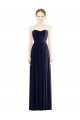 Best Low Back Draped Strapless Chiffon Formal Bridesmaid Dress  UK