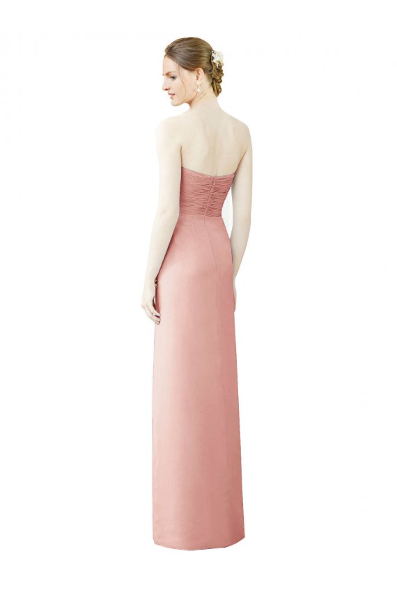 Best Strapless Sweetheart Long Chiffon Wrap Bridesmaid Dress UK