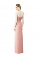 Best Strapless Sweetheart Long Chiffon Wrap Bridesmaid Dress UK